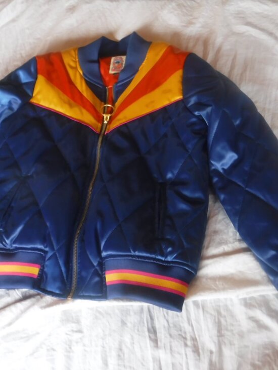 Classic Rock Couture 1970 Arizona Desert Insp Navy RISING SUN Bomber Jack Size S - Picture 3 of 9